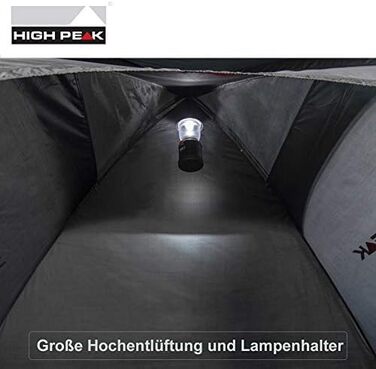 Купол-намет High Peak Monodome XL: намет для кемпінгу на 4 особи, іглу, фестивальний намет з підлогою, чорний