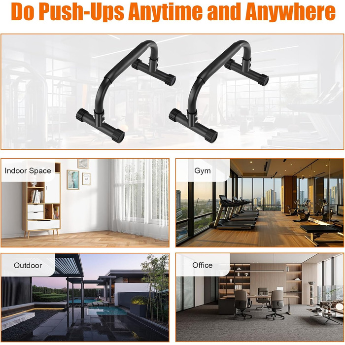 Паралелетки для віджимань та висіння, фітнес обладнання для дому та вулиці, Heavy Duty, протиковзаюча поверхня