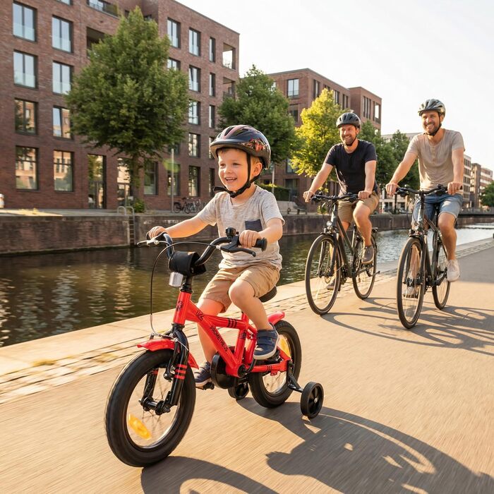 Дитячий велосипед Prometheus Kinderfahrrad 12 дюймів з підтримкою, червоний