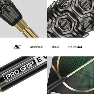 Дротики Target Cult 90% вольфрамові зі сталевим вістрям Swiss Point, набір для професіоналів, 21-26 г, інструмент у комплекті