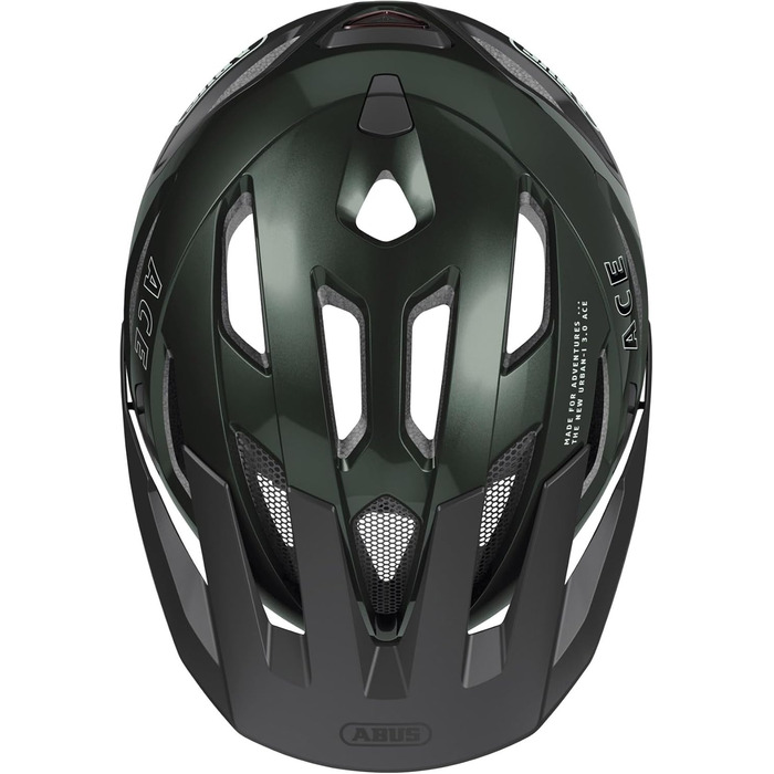 Велошолом ABUS Urban-I 3.0 ACE з LED підсвіткою, магнітною застібкою, подовженим козирком, для жінок і чоловіків