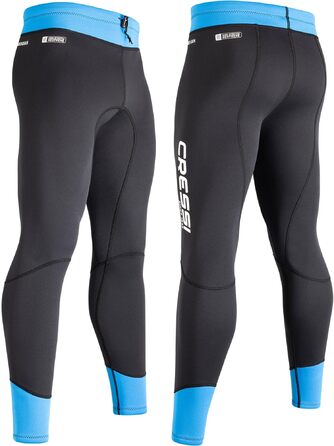 Гідрокостюм CRESSI Guardian Man 2мм - штани та куртка для плавання, снорклінгу, SUP, серфінгу, каякінгу, чорно-синій, чоловічий (Штани, L/4)