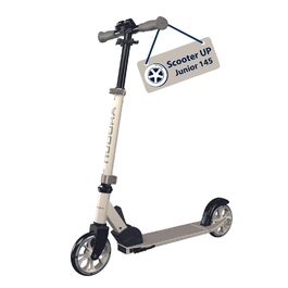 Дитячий самокат Hudora Scooter Up 145 Junior - безпечний та якісний самокат для дітей від 3 років, складна конструкція, регульована висота, 145 мм колеса (перламутровий)