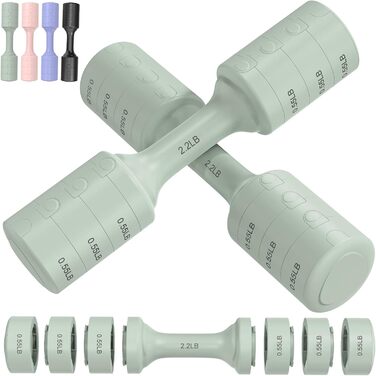 Набір гантелей BОBAZREN 4 в 1, 1.0-2.5 кг, для дому та фітнесу, зелений