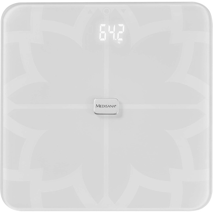 Medisana BS 450 Connect – цифрова вага для тіла, жирові та водні показники, аналіз м'язової маси й кісткової тканини, з додатком, чорна