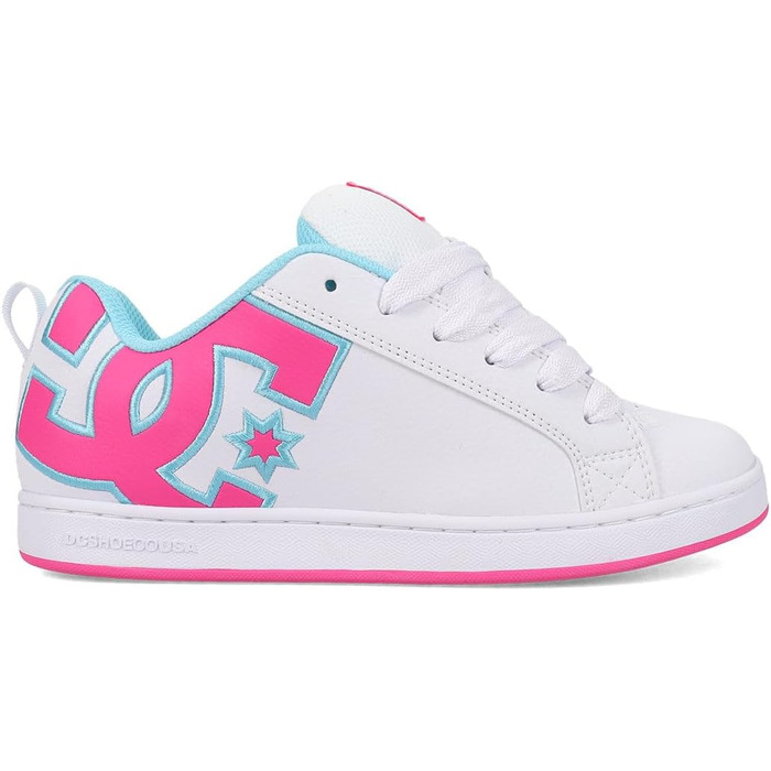 Жіночі кросівки DC Shoes Court Graffik, 39 EU, білий, рожевий, блакитний