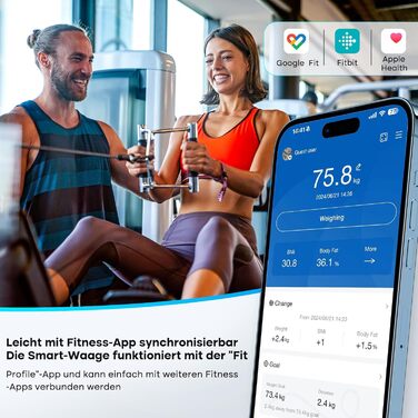 Вага для тіла GE з аналізом складу: жир, м'язи, Bluetooth, 220 кг, Dark Blue