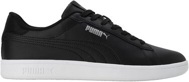 Кросівки Puma Smash 3.0 L унісекс, чорні з білою підошвою, розмір 44.5 EU
