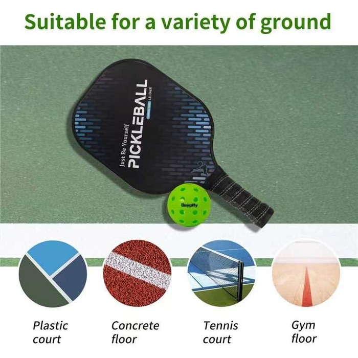 Набір з 6 зелених м'ячів для піклболу, стандартного розміру та ваги, сертифіковані USAPA