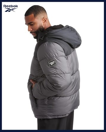 Куртка чоловіча Reebok Rbk Heavy Puffr V2, утеплювач – штучний пух, колір оливковий/листя, розмір S