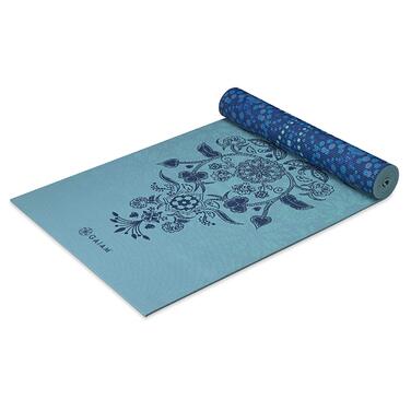 Килимок для йоги Gaiam Premium Mystic Sky 6 мм, товстий, двосторонній, антиковзкий для йоги, пілатесу та вправ - 173 x 61 см