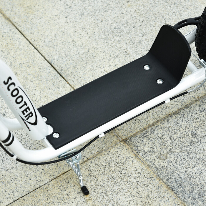 Дитячий самокат HOMCOM Самокат від 5 років, дитячий самокат Kick Scooter City Scooter з пневматичною шиною 12 дюймів, гума алюміній, білий| Аосом