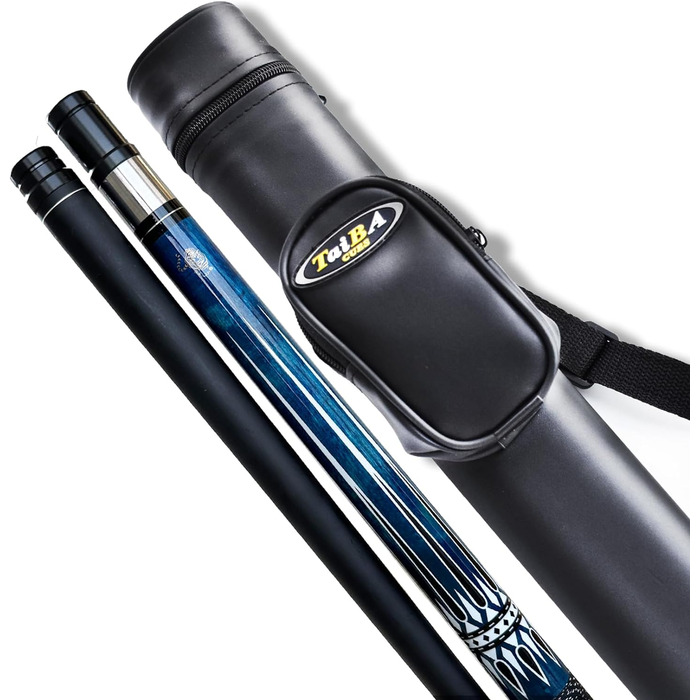 Кю (біліардна палиця) Tai Ba Cues: Професійний кий для більяру з канадського клену, 13 мм наконечник, 58'', вага 19,20,20 Oz, вибір кольору (синій, червоний, зелений), з чохлом та захистом з'єднання