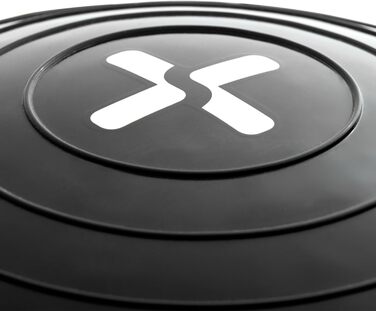 Дерев'яна баланс-дошка SportPlus з роликом та антиковзким покриттям, терапевтичний круїз із бічними ручками, тренажер рівноваги з ручками, віброплатформа для постави, реабілітація та йога Black/Sun з еластичними стрічками