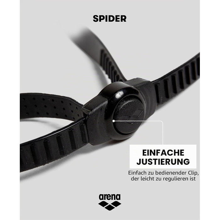 Окуляри для плавання ARENA Spider Anti-Fog Unisex (дорослі), з UV-захистом, силіконовими ущільнювачами (блакитні, smoke-mint-black)