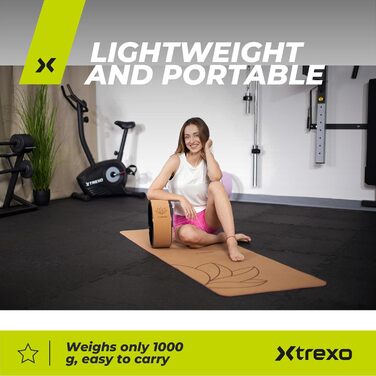 Йога-кілочок XTREXO Naturkork 32 см - коричневий, з екологічного корку, з пінополіуретаном, для розтяжки