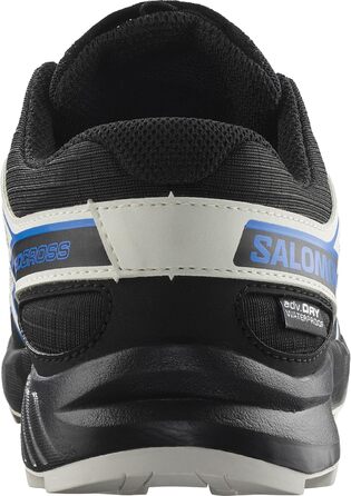 Туфлі для хайкінгу Salomon Speedcross Waterproof для хлопчиків (32 EU, чорний, ванільний, блакитний)