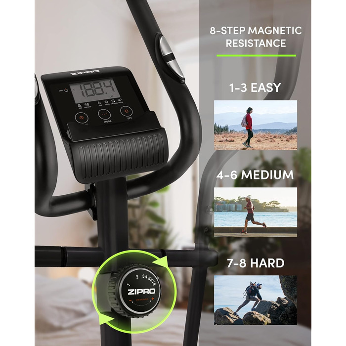Орбітрек Zipro Crosstrainer Shox для дому, 8 рівнів навантаження, до 120 кг, кардіотренажер