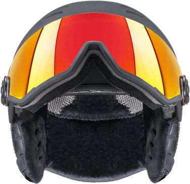 Лижний шолом Uvex Wanted Visor з візором, матовий синьо-чорний, розмір 58-61