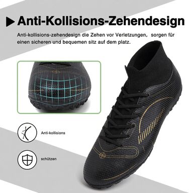 Футбольні черевики для чоловіків Madame Großer Junge, білий Tf (39 EU, чорний Tf)