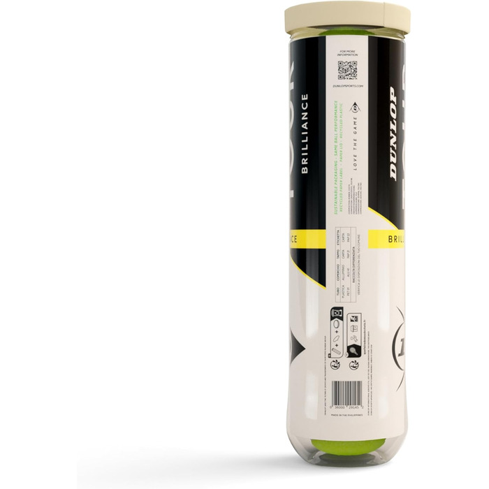 Тенісний м'яч Dunlop Tour Brilliance - для всіх покриттів, 3x4 м'ячі
