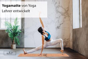 Преміум йога мат з корку Spoonie Yoga® з натурального каучуку - екологічний, неслизький, без шкідливих речовин, з ремінцем для перенесення | для йоги, пілатесу, фітнесу | 4 мм товщина