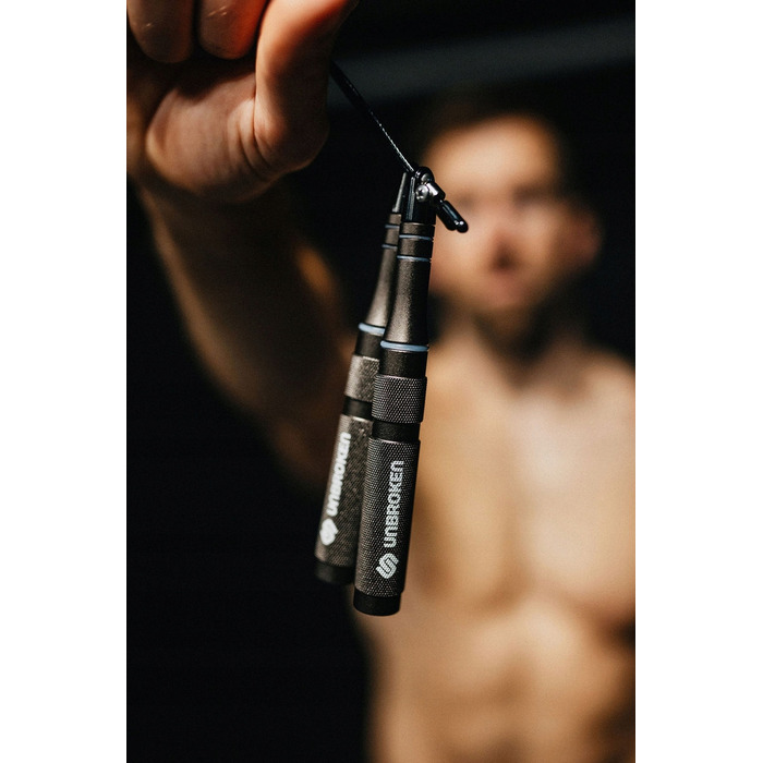 Професійна тренувальна скакалка Unbroken Speed Rope SR-PRO Gunmetal 3.2м