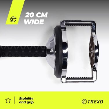 Регульована гантеля TREXO хромована 3-32 кг, 30 рівнів ваги, з ергономічною нековзкою ручкою для силових тренувань і фітнесу
