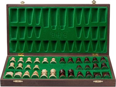 Набір шаховий турнірний Großartig NO.6 | Master Of Chess | Шахове поле 54x54 см з горіха та ясену | Набір шахів Staunton з дерева, преміум-якість