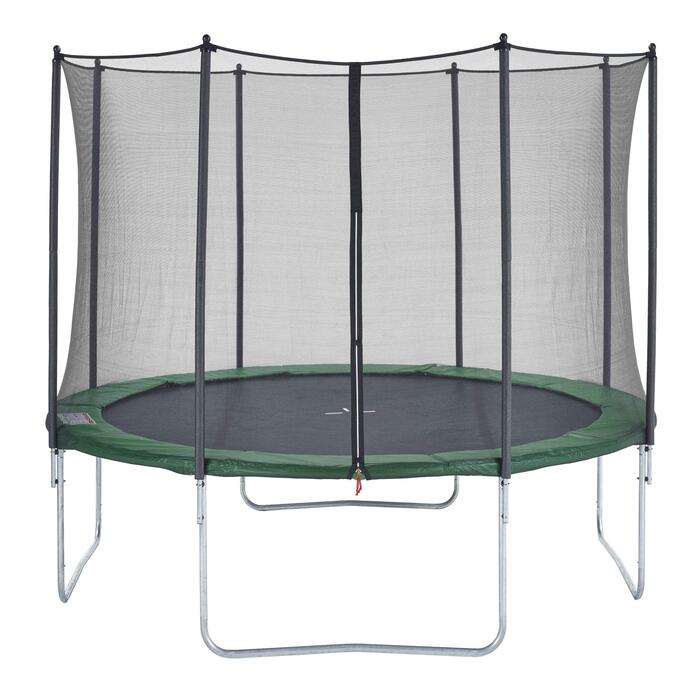 Батут для саду Ø360 см з сіткою безпеки, зелений | Трамплін для активного відпочинку