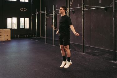 Стрибальний канат Velites Fire 2.0 з алюмінію для крос-тренінгу, HIIT та боксу, з кульковими підшипниками та чохлом (Purple)