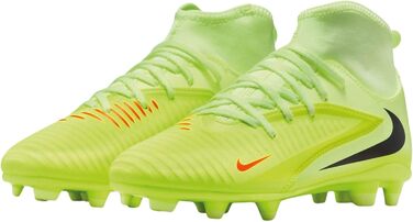 Дитячі футбольні бутси Nike Phantom 6 High Club FG/MG для футболу (38.5 EU, Hyper Crimson Black Life Lime)