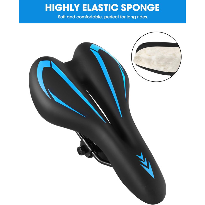 Гелевий велосипедний сідло MSDADA, унісекс, водонепроникний, блакитний