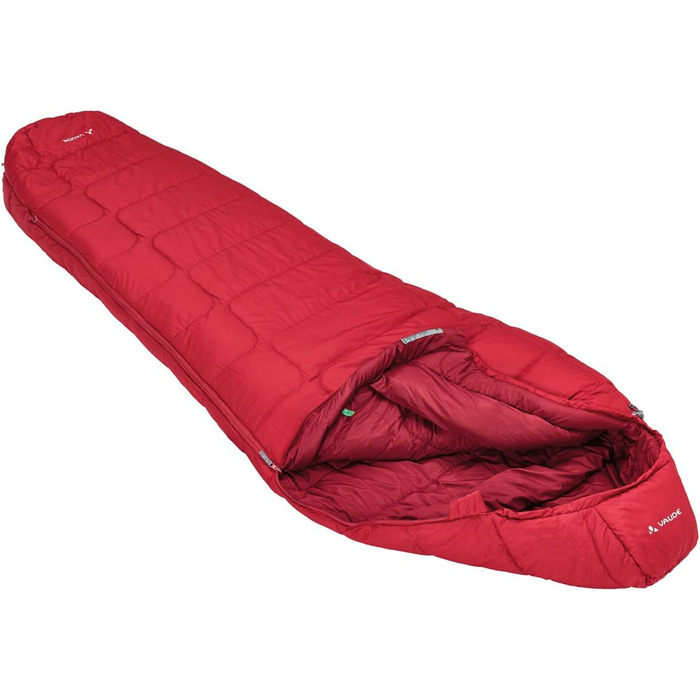 Спальний мішок VAUDE Sioux 800, 220 см, 1500 г, 3-сезонний, дихаючий, для кемпінгу (темно-червоний)