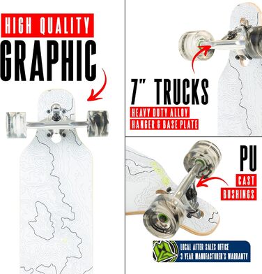 Скейтборд Madd Gear Pro Series Terrain 78.7x20.3 см для початківців - Комплект