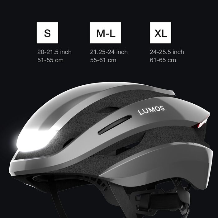 Смарт-велошолом Lumos Ultra з LED-підсвіткою, поворотниками, стоп-сигналом і Bluetooth для чоловіків та жінок