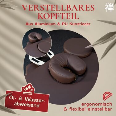 Масажний стіл Zen Basic III: складаний, мобільний, з дерева, регульована висота, для тату та косметології, з підголовником та підлокітниками (кремовий)