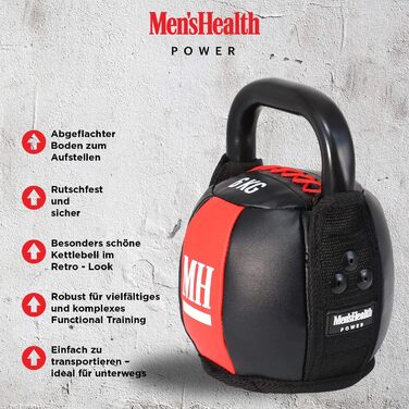 Гиря Men's Health Power Soft 6 кг з тканинним покриттям для кросфіту та функціонального тренування