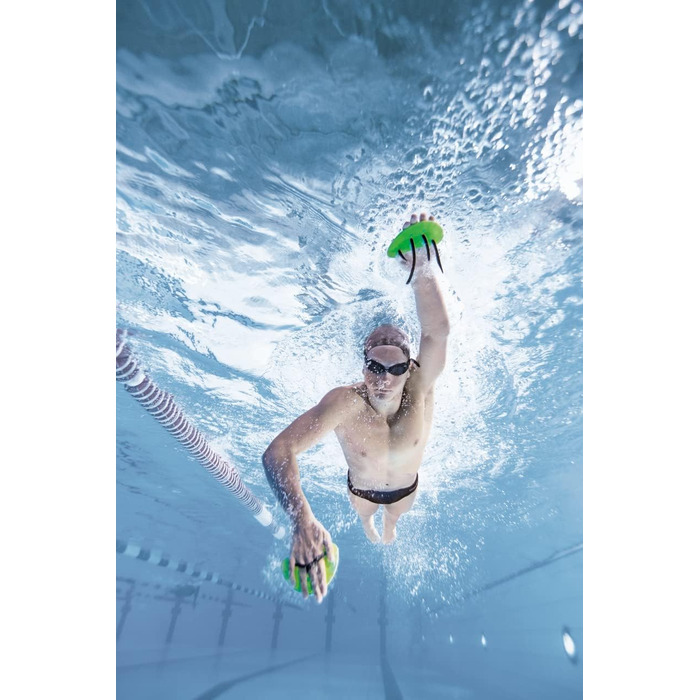 Плавальні тренажери для рук Arena Elite Finger Paddle - аксесуари для басейну, регульовані ремінці, відкрита долоня