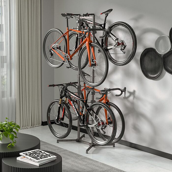 Підставка для велосипедів CXWXC на 4 велосипеда, до 70 кг, для гаража, дому, вулиці
