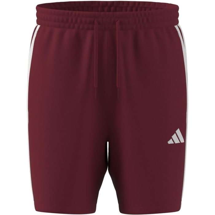 Чоловічі шорти Adidas Essential Three Stripes French Terry (XXL, Active Maroon/White) з трьох смужок