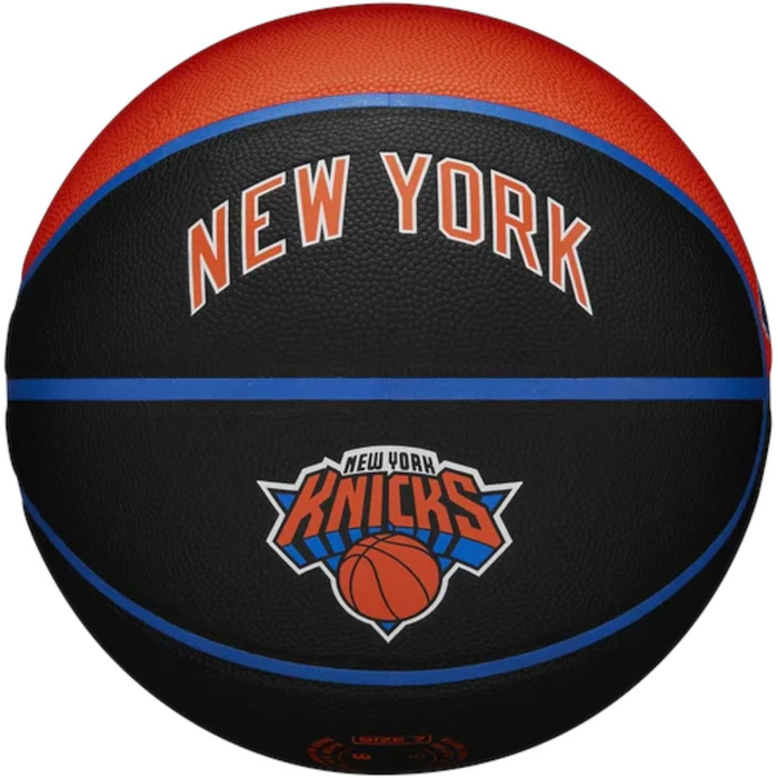 Баскетбольний м'яч Wilson NBA New York Knicks, розмір 7, чорний, колекційний, унісекс