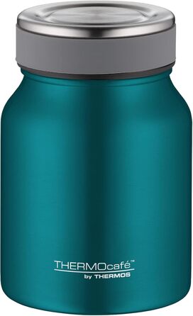 Термос для напоїв 1 л та харчовий термоконтейнер 0,5 л THERMOCAFÉ by THERMOS, нержавіюча сталь, бірюзовий, зберігає тепло до 12 годин/9 годин і холод до 24 годин/14 годин