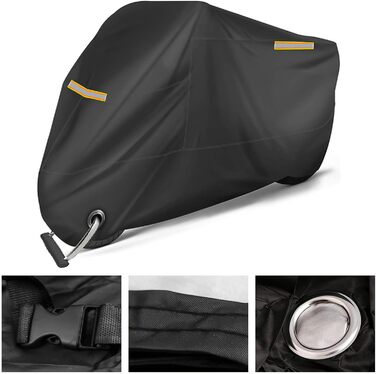 Захисний чохол для мотоцикла XXL, вологостійкий, 210D Oxford, з отворами для замка, для скутера, мопеда, моторолера (245x105x125 см)