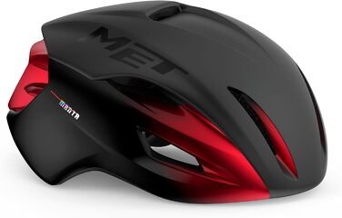 Велошолом MET Manta MIPS чорний/червоний, аеродинамічний, захист голови