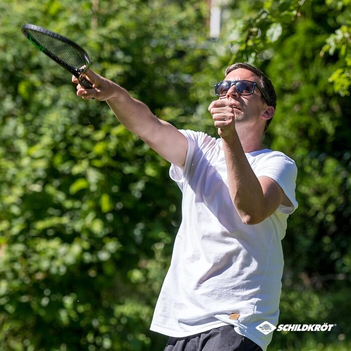 Набір для спід-бадмінтону Schildkröt: 2 алюмінієві ракетки 54,5 см, 3 вітростійкі волани, сумка, зелено-чорний
