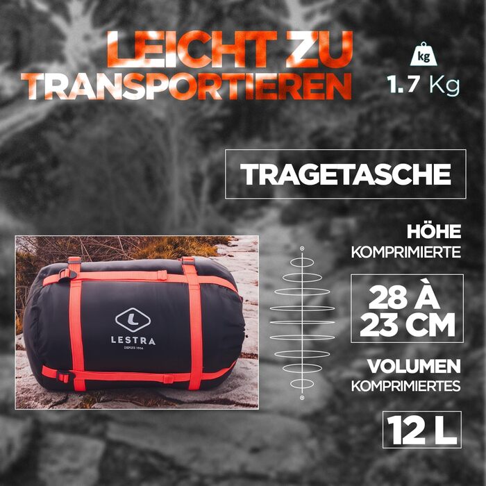 Спальний мішок Lestra Sport Mont Everest 220 - зимовий, для дорослих, -5°C, 220x80 см, 1.85 кг
