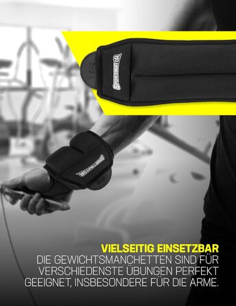 SPORTINATOR Манжети-обтяжувачі для рук і ніг, 2 шт, 2 x 1,5 кг, на липучці, для тренувань, жіночі та чоловічі