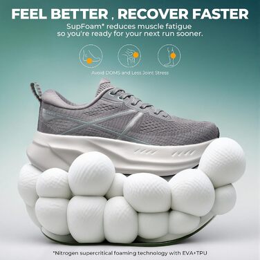 Жіночі кросівки Allswifit для бігу та фітнесу: легкі, амортизуючі, з антиковзким протектором, сірі (41 EU)