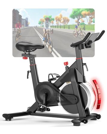 Велотренажер для дому Superun: спінінг-байк з регулюванням опору, магнітний, 15 кг маховик, тихий, для кардіотренувань